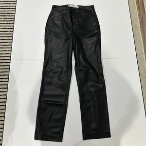 Hollister Faux Leather black pants size 3R
